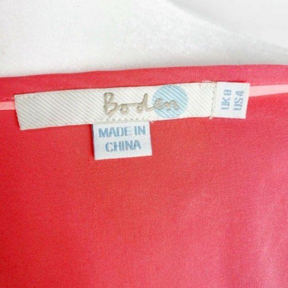 Boden Smocked Top Size 4 Small Pink Sleeveless Tank Blouse Style WA498 - Picture 3 of 4